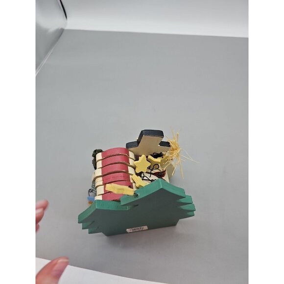 Snowman Drink Coaster Set with Wood Box Holder Cork Base Set of 6 - Picture 3 of 7